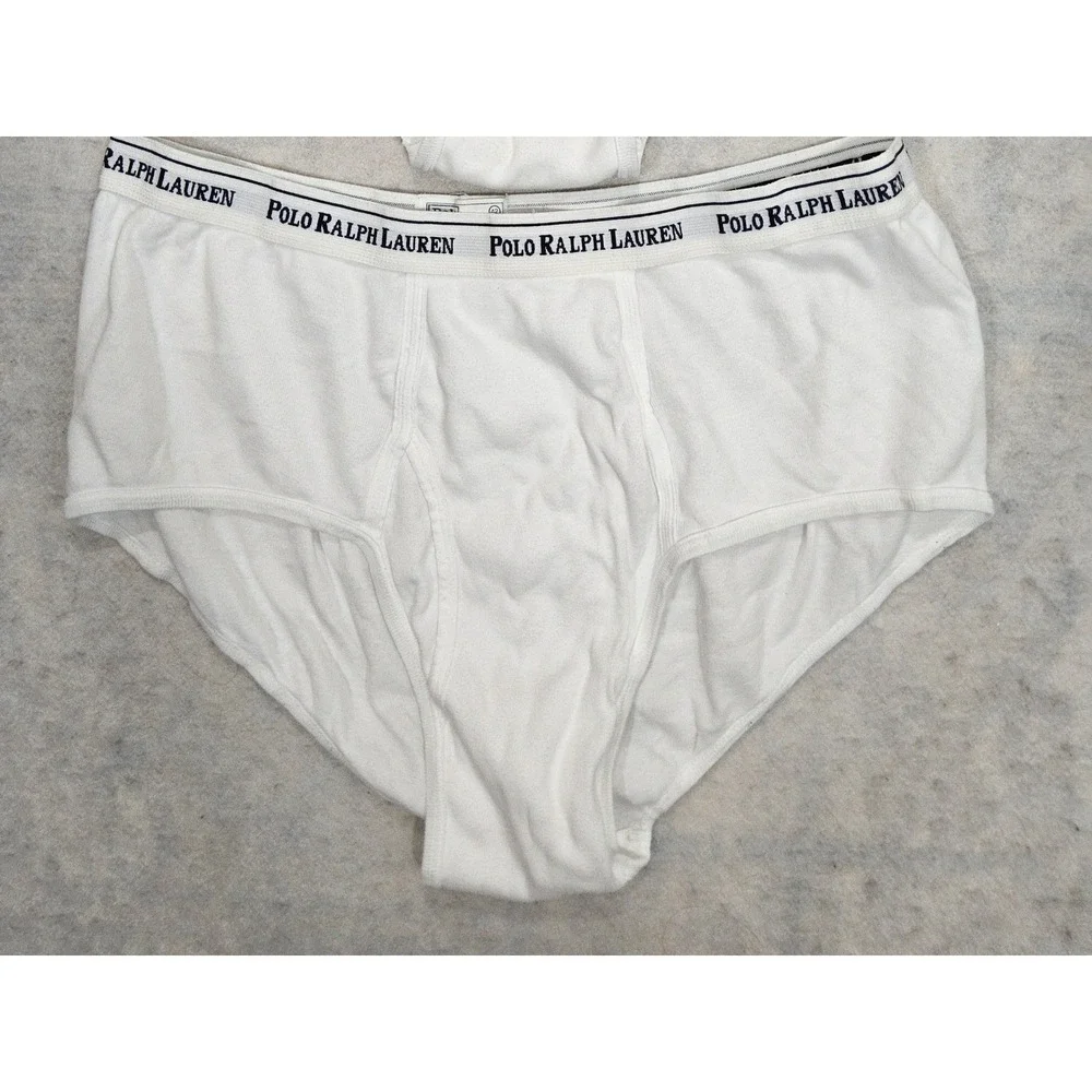 Vtg Polo Ralph Lauren Underwear Mens 42 XL NEW LOT White Tighty Whities 90s Y2K